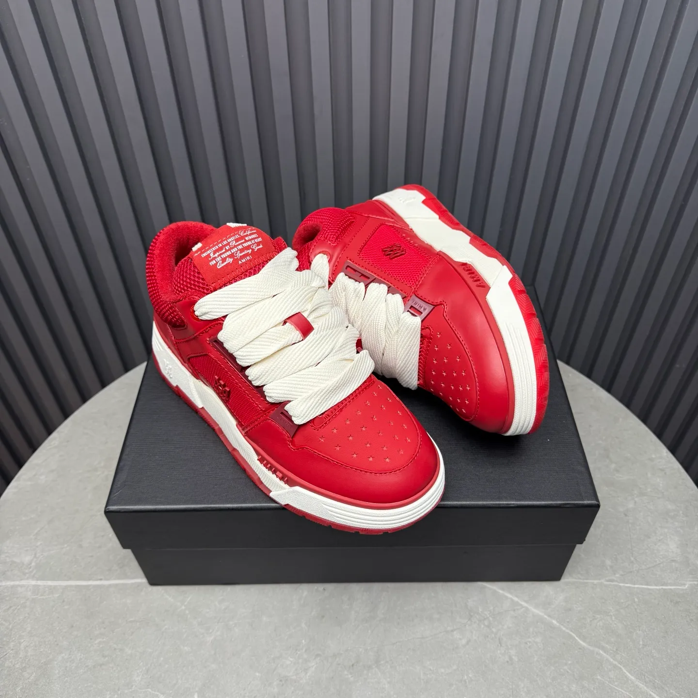 Men's shoes 💰660💰 AMIRI AMIRI trendy brand hot sale 🔥 Available all year round, couples 💑 Official website synchronization Imported fabrics 1⃣️ vs 1⃣️ replica, original factory special original sole, 35-45 (45. non-refundable)